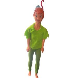 Vintage Mattel Peter Pan Doll 1968 Green Outfit Collectible Toy